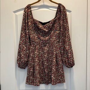 Lush Floral Long Sleeve Dress